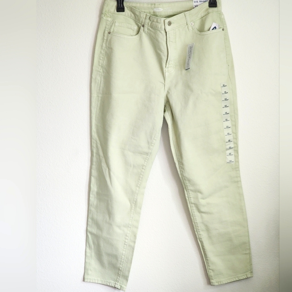 Old Navy O.G. Straight High Rise Pockets Cotton Jeans (NWT) Sz 14